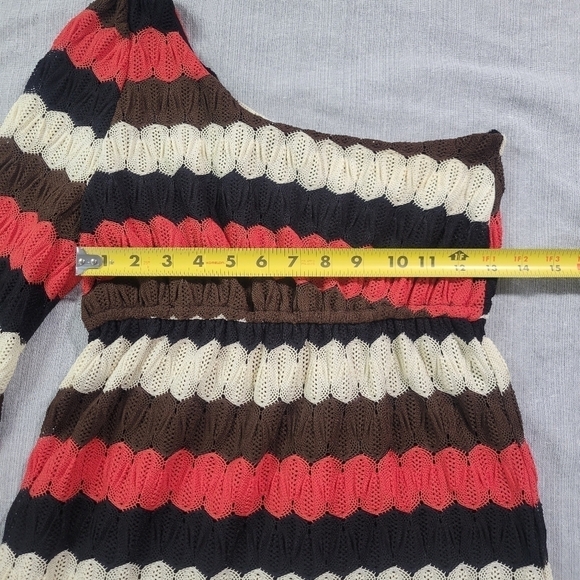 Judith March Small Women One Shoulder Dress Anthropologie One Shoulder Knit Fall - Picture 8 of 13